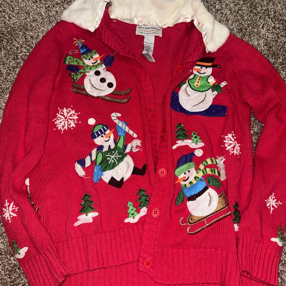 Festive Red Snowman‎ Sweater